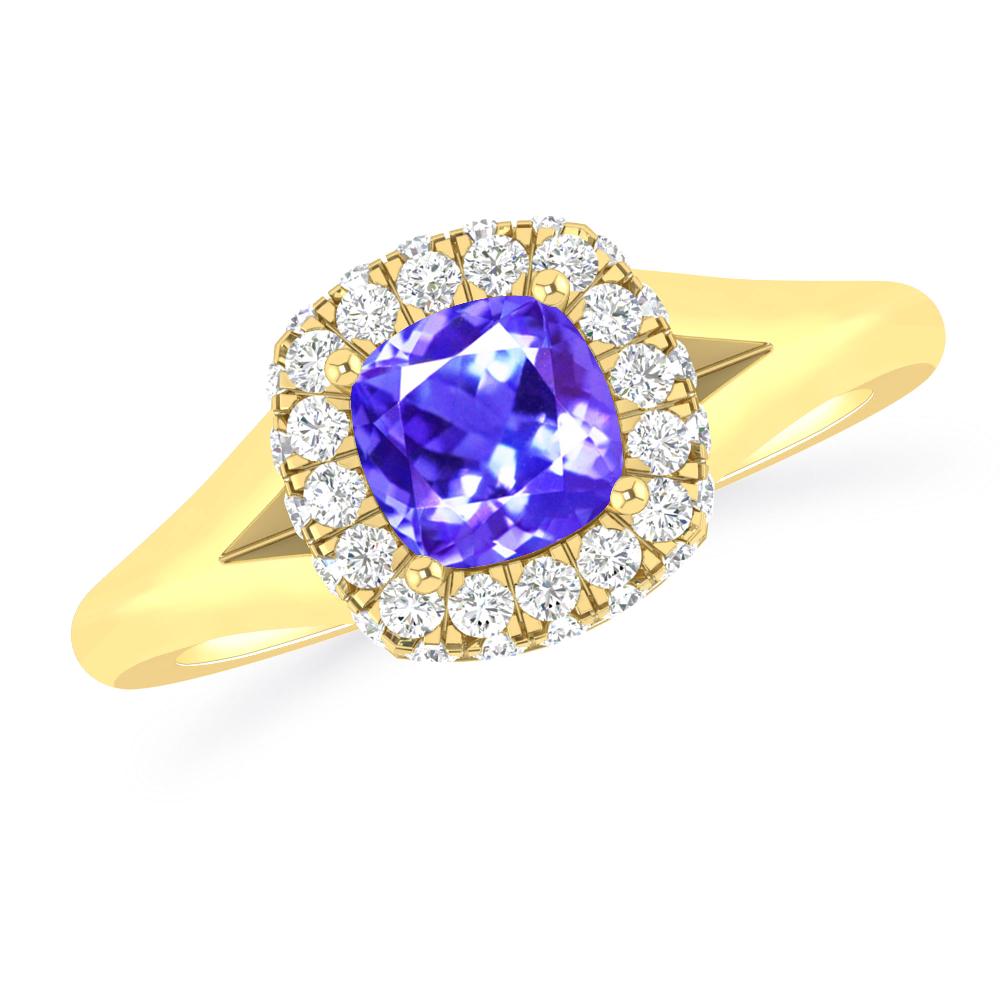 Yellow Gold - Tanzanite