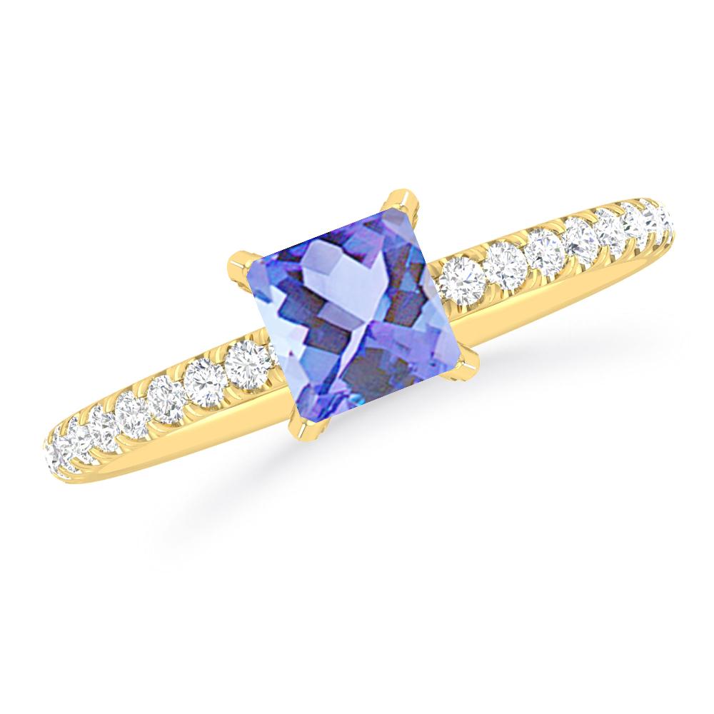 Yellow Gold - Tanzanite