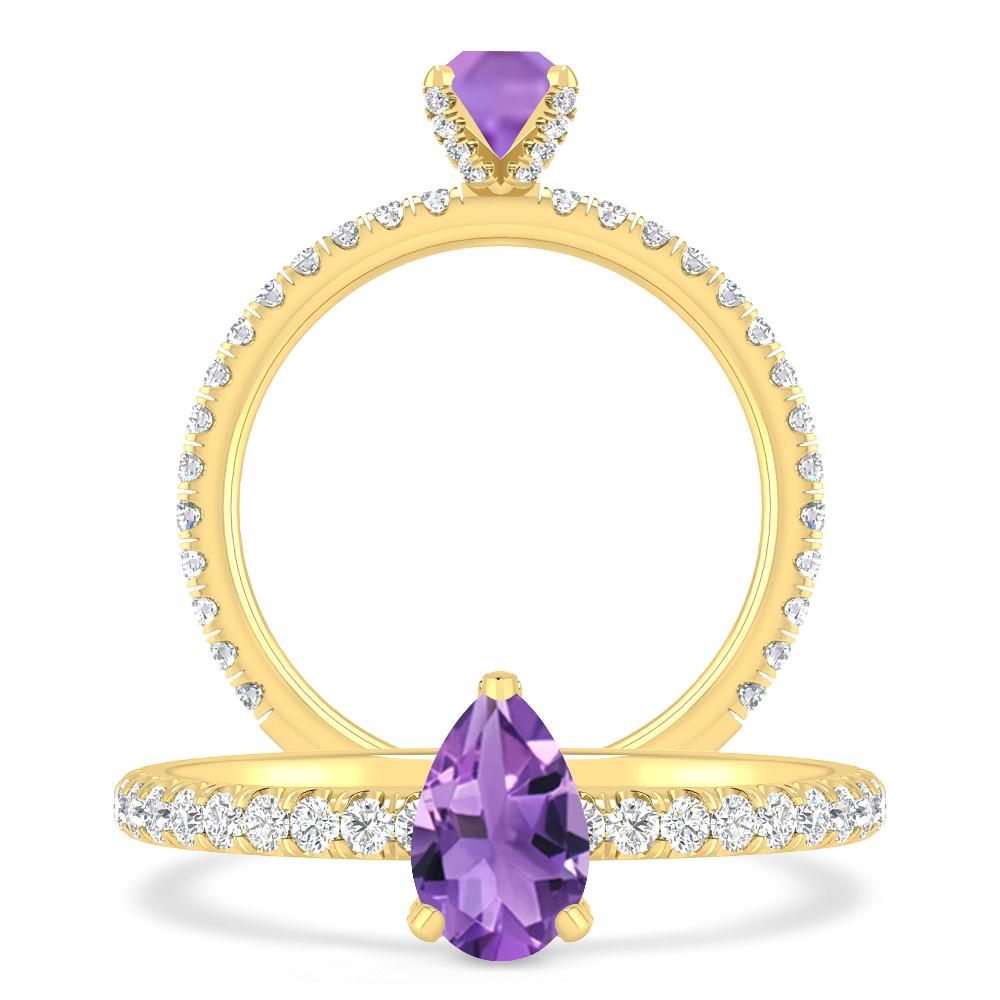 Yellow Gold - Amethyst