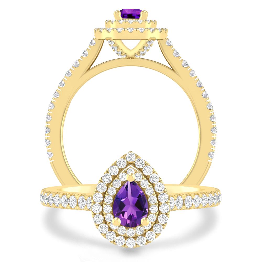 Yellow Gold - Amethyst