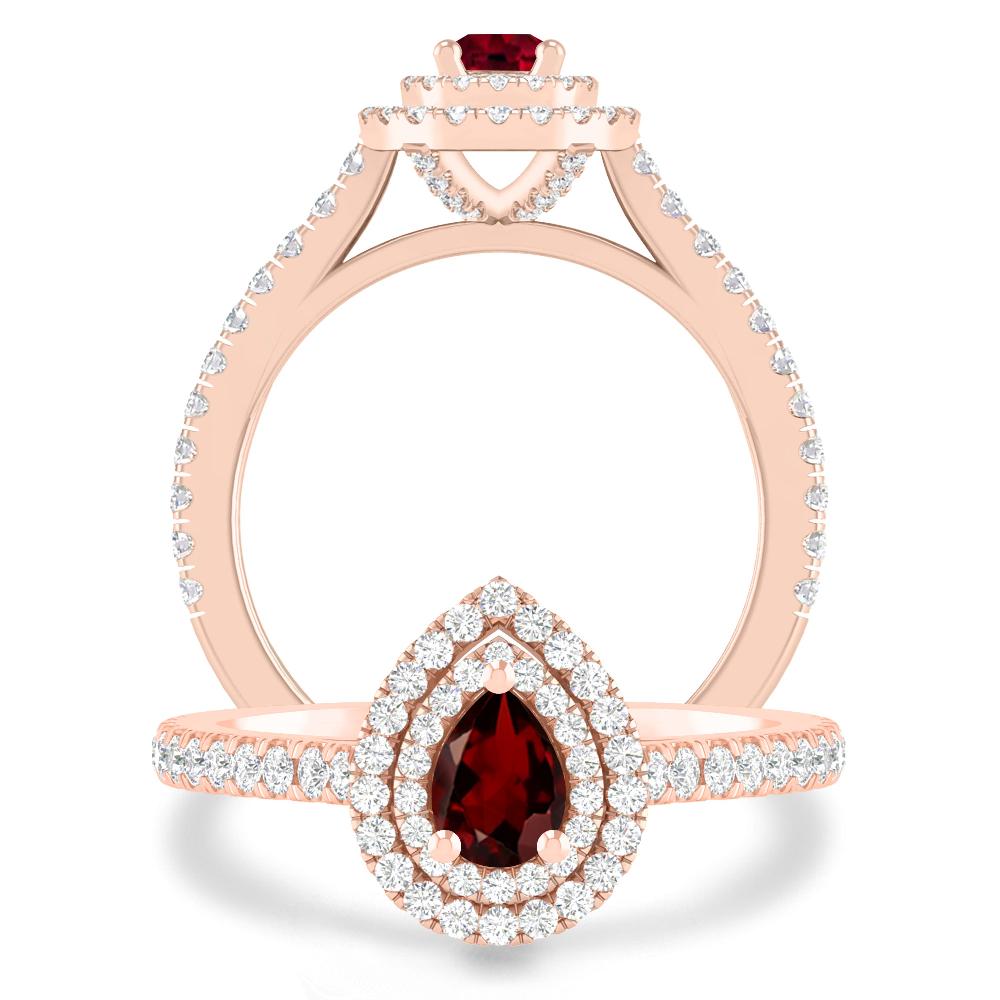 Rose Gold - Garnet