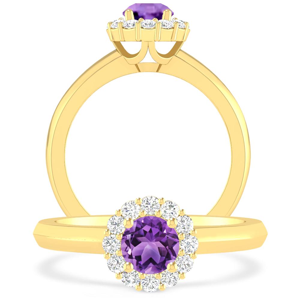 Yellow Gold - Amethyst