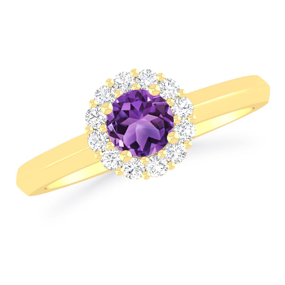Yellow Gold - Amethyst