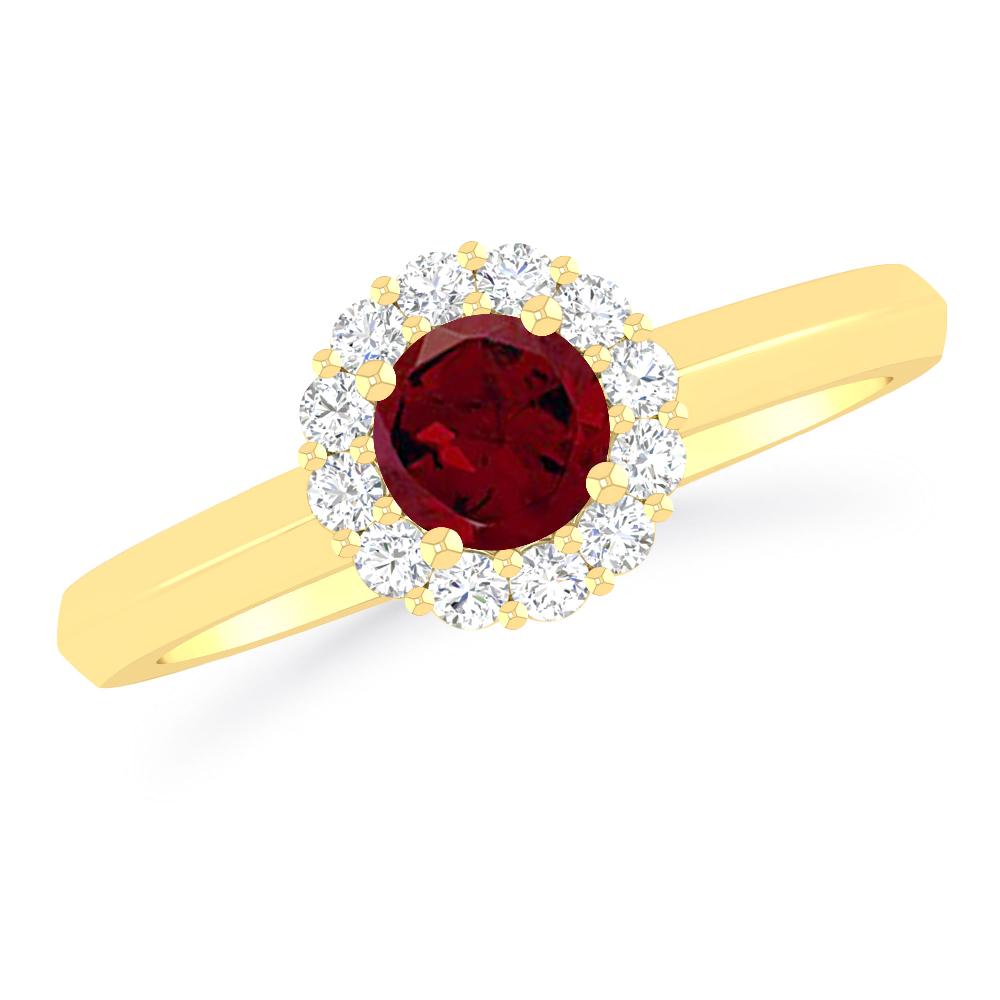 Yellow Gold - Garnet
