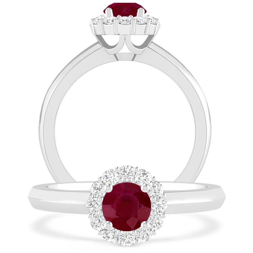 White Gold - Ruby