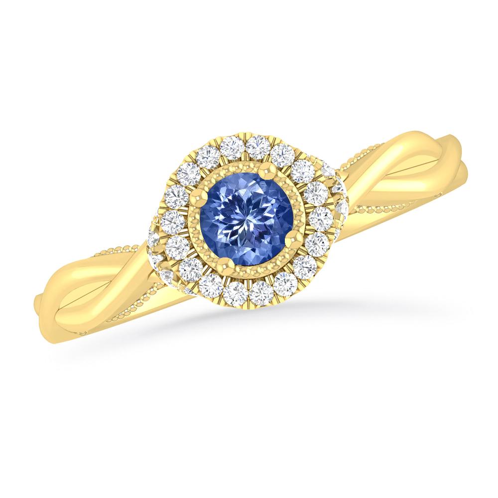 Yellow Gold - Tanzanite