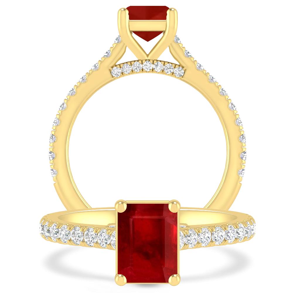 Yellow Gold - Ruby