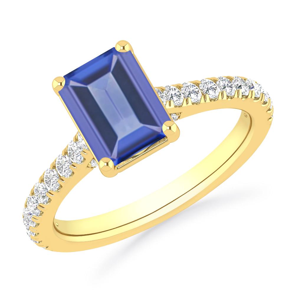 Yellow Gold - Tanzanite