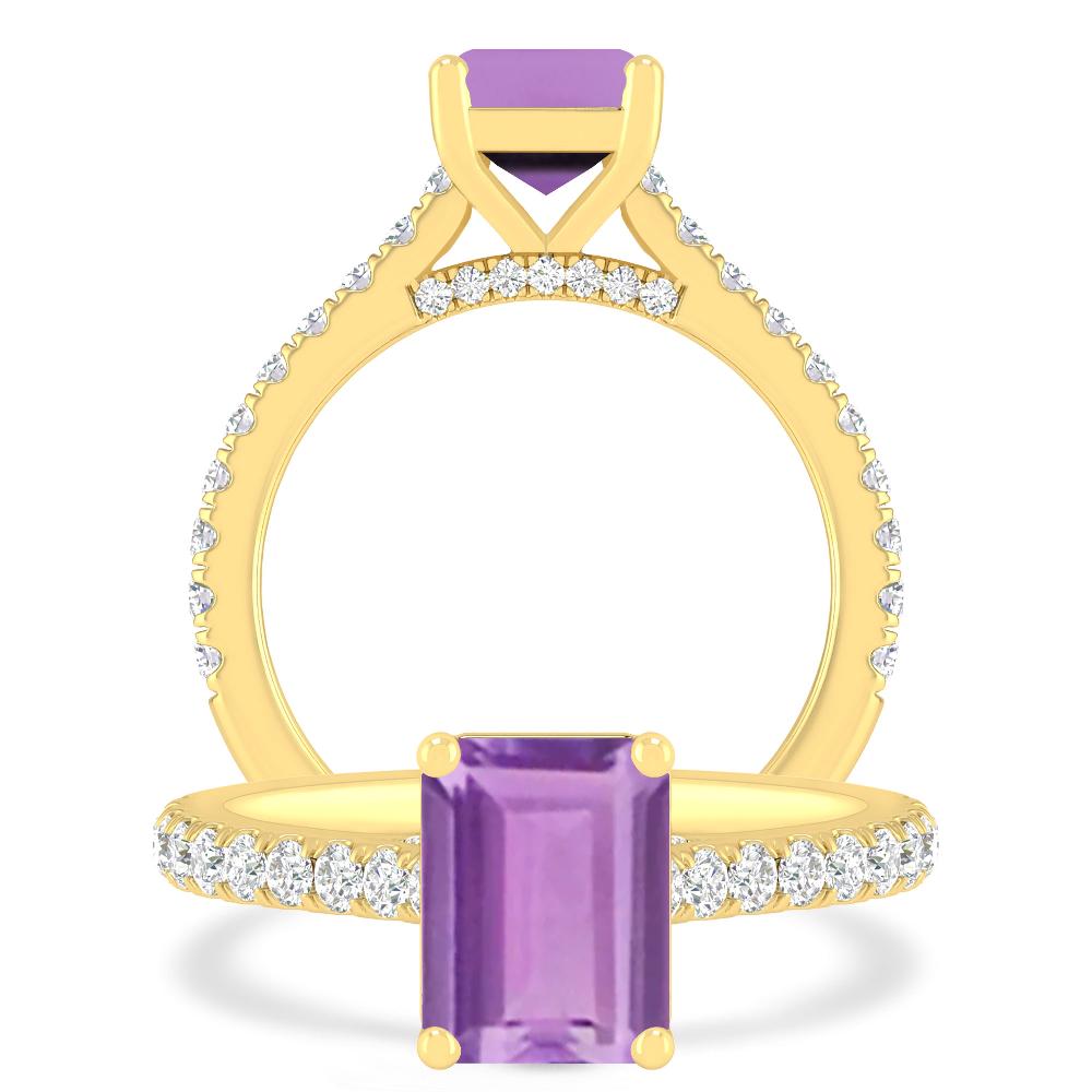 Yellow Gold - Amethyst