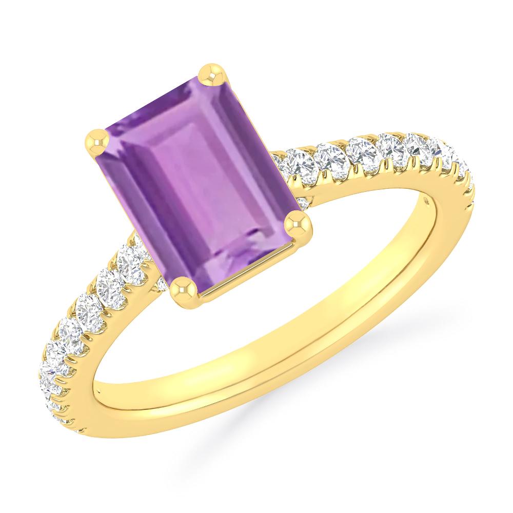 Yellow Gold - Amethyst