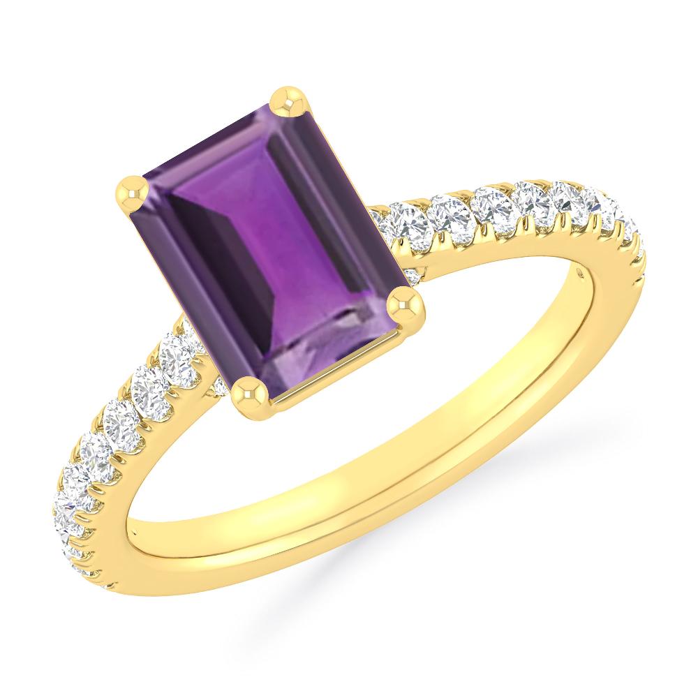 Yellow Gold - Amethyst