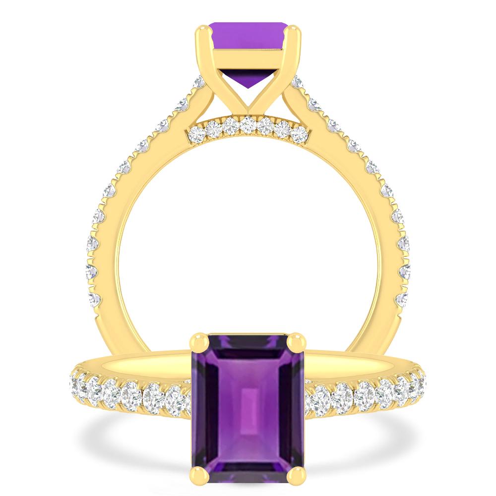 Yellow Gold - Amethyst