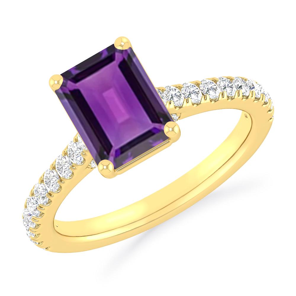 Yellow Gold - Amethyst