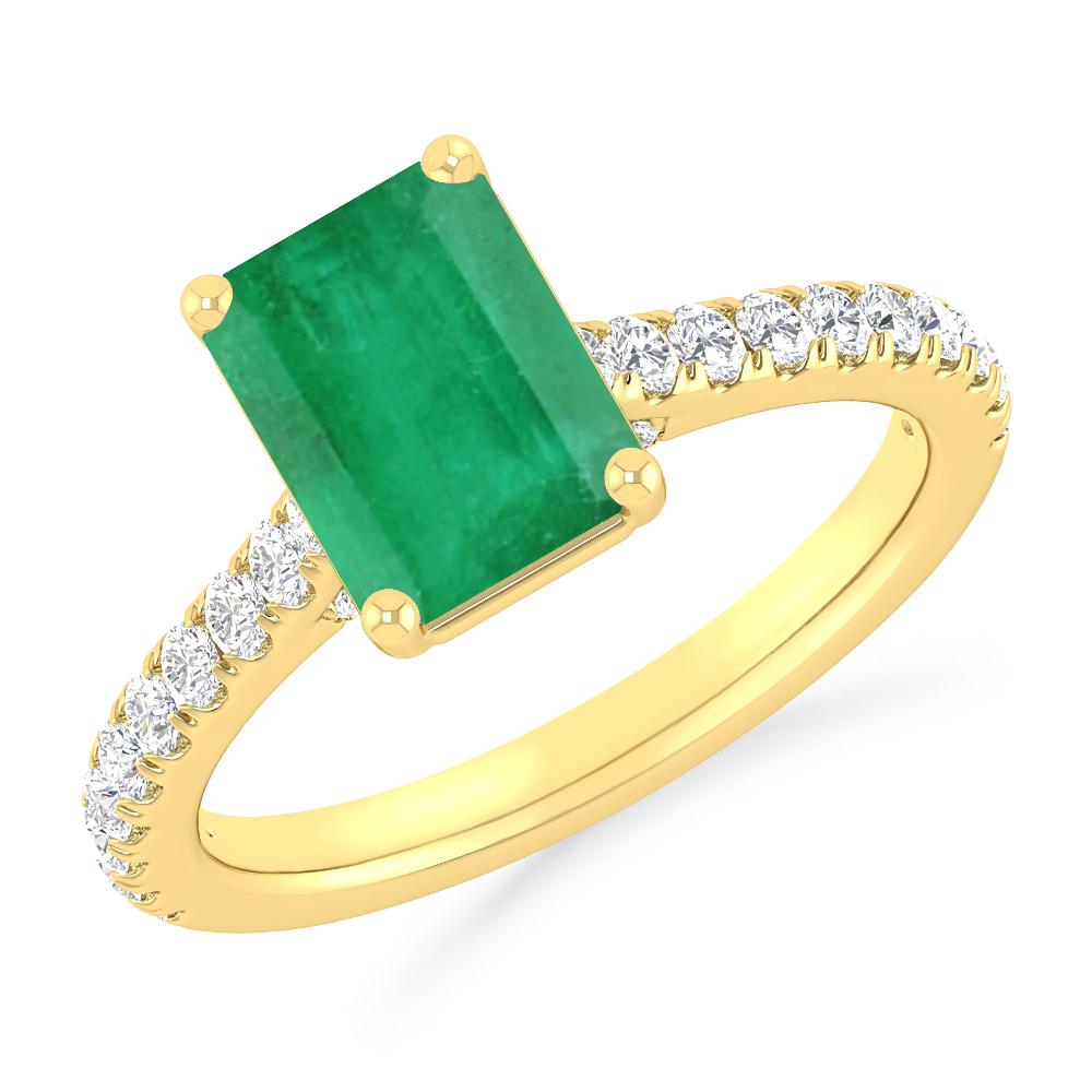 Yellow Gold - Emerald