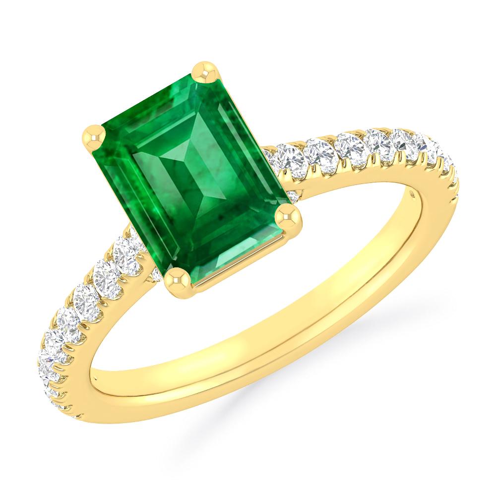 Yellow Gold - Emerald