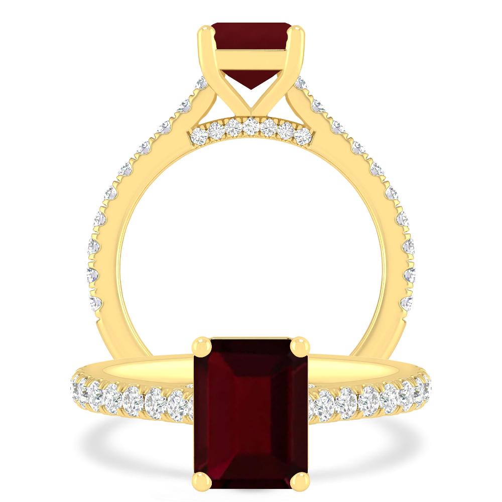 Yellow Gold - Garnet