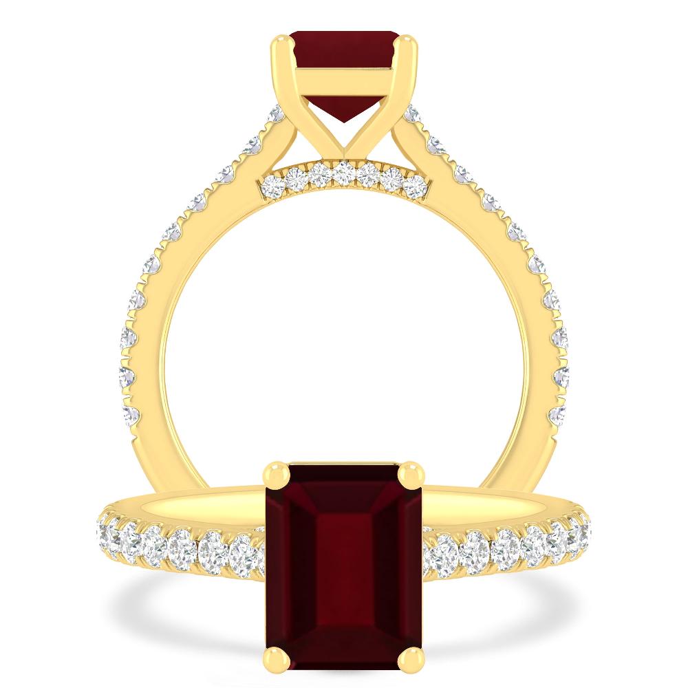 Yellow Gold - Garnet