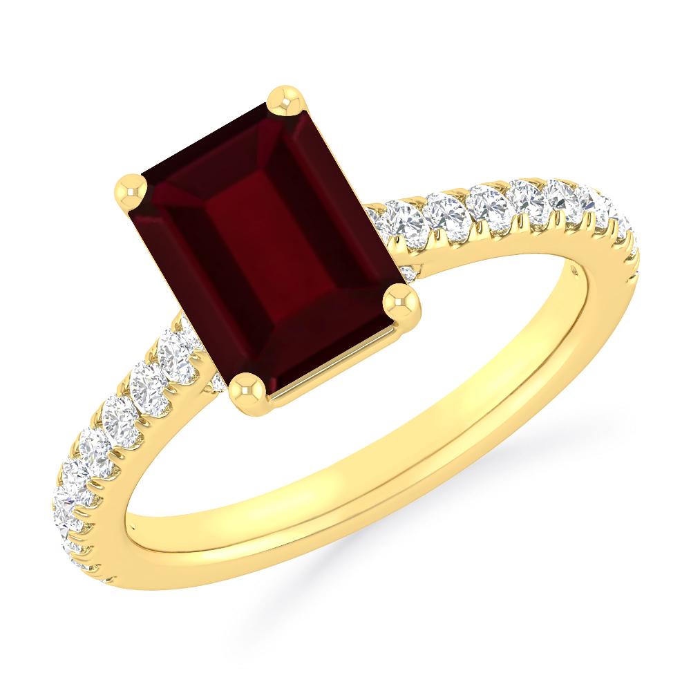 Yellow Gold - Garnet