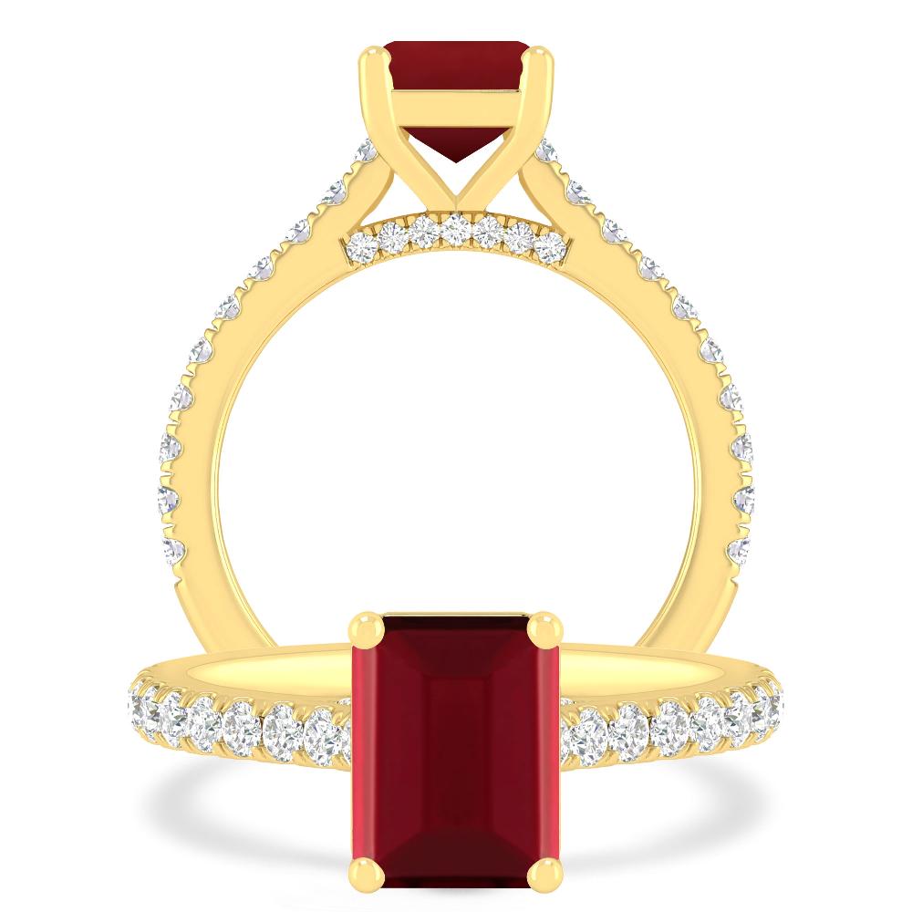 Yellow Gold - Garnet