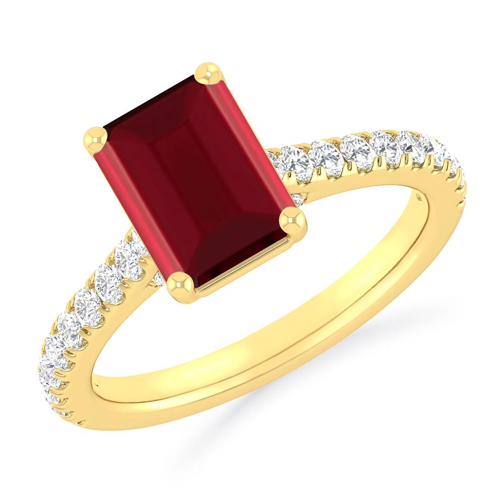 Yellow Gold - Garnet