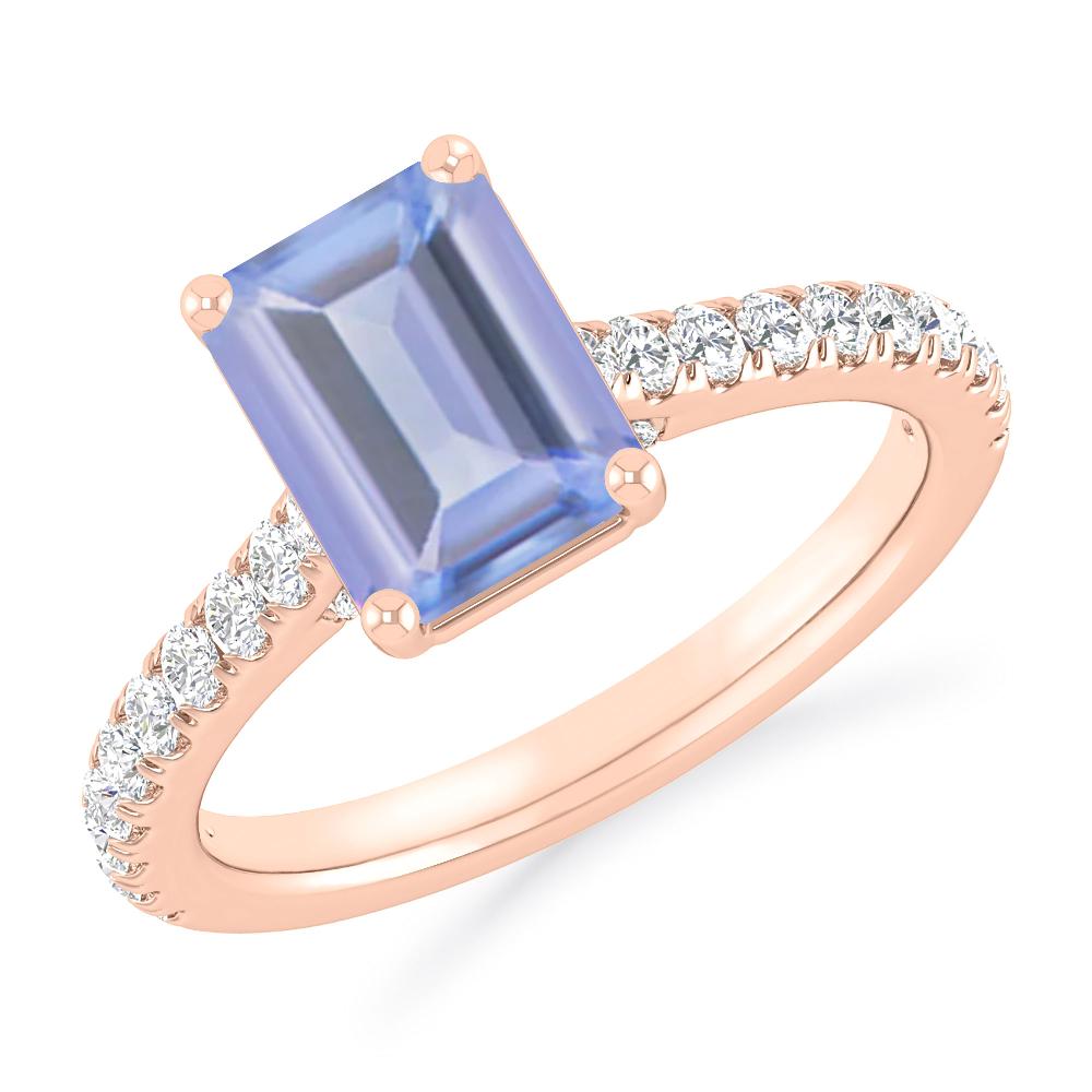 Rose Gold - Tanzanite