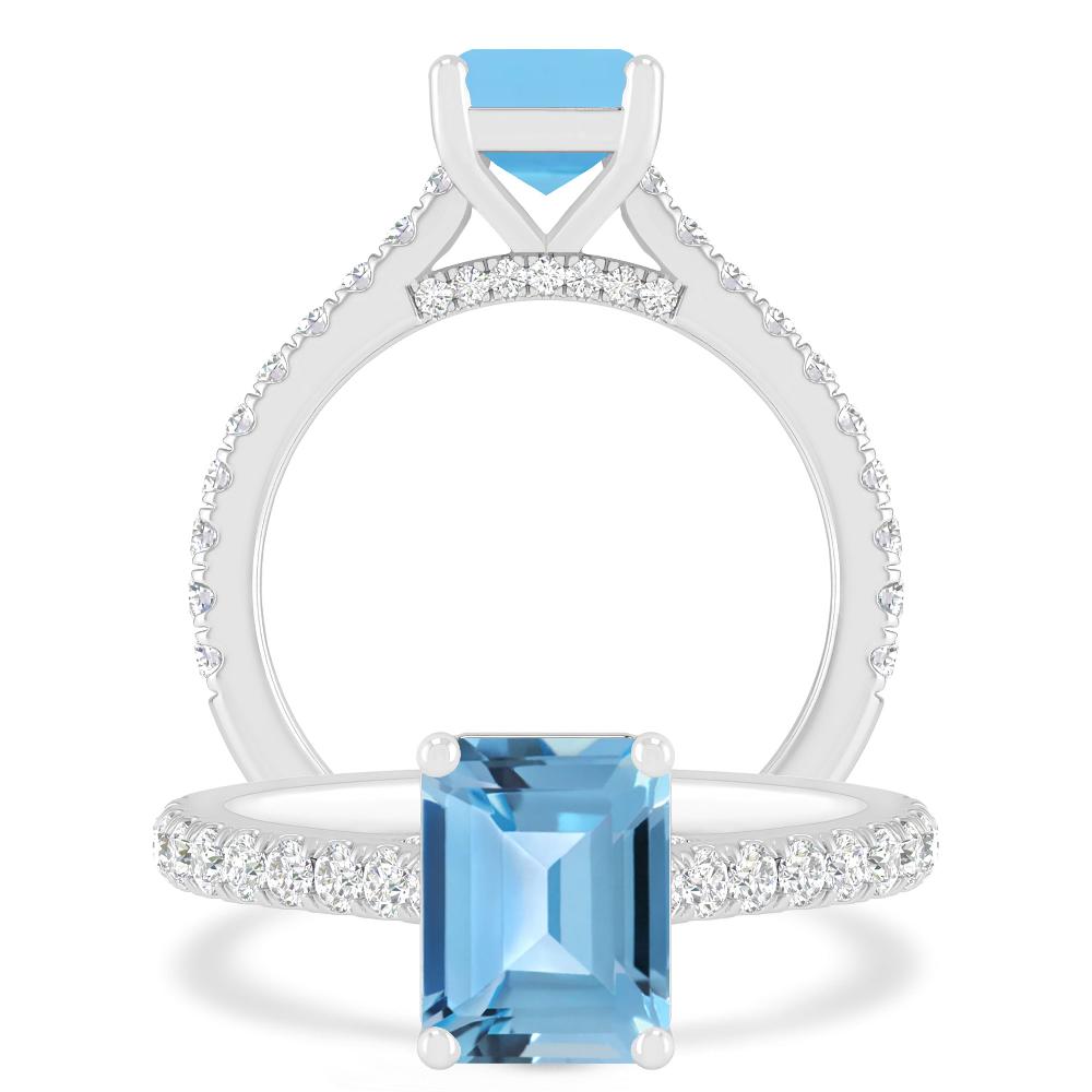 White Gold - Blue Topaz