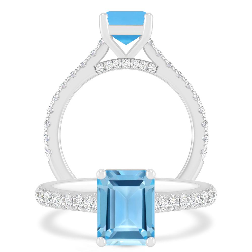 White Gold - Blue Topaz