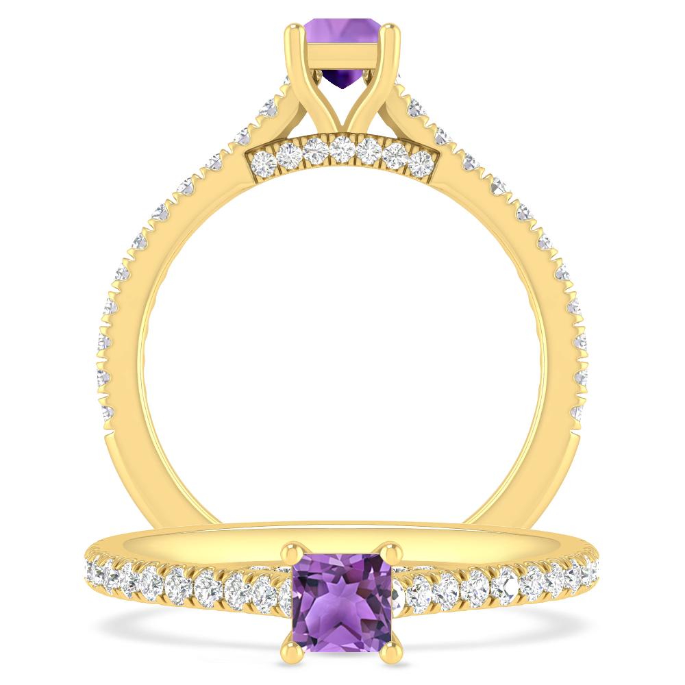 Yellow Gold - Amethyst