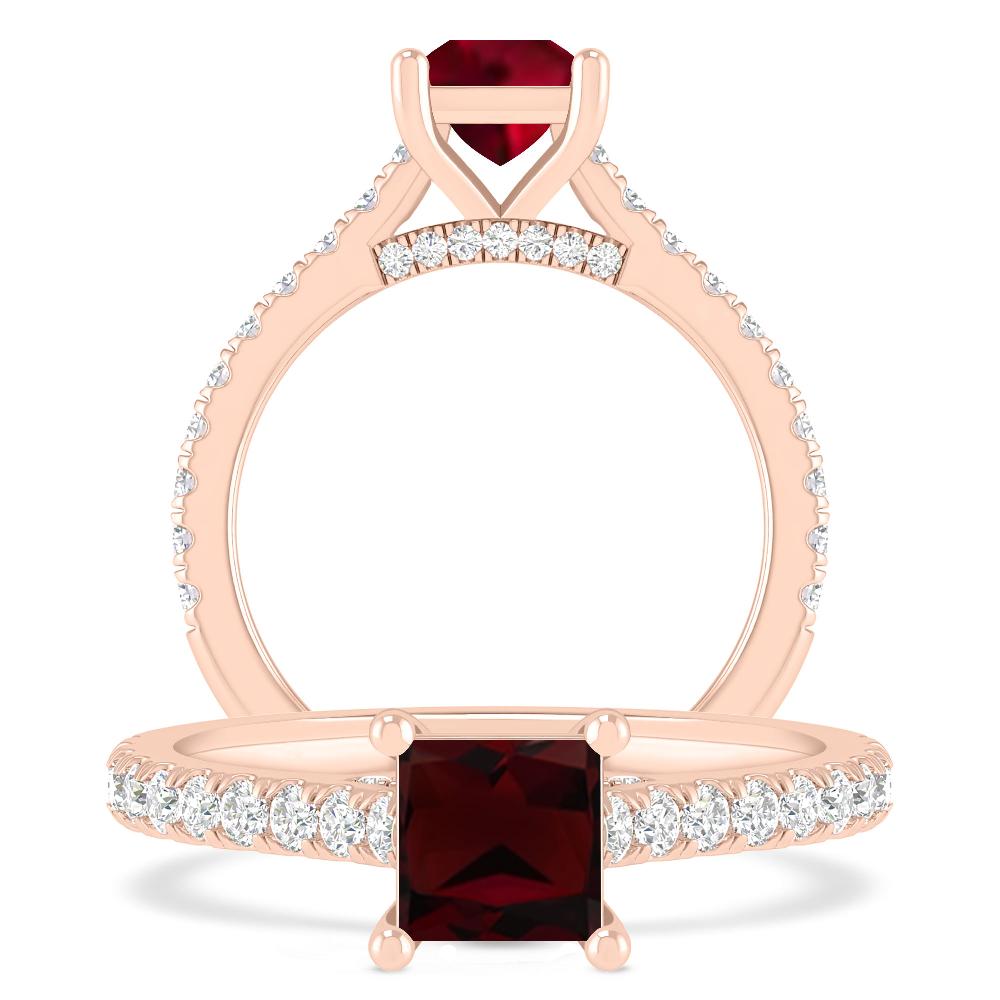 Rose Gold - Garnet