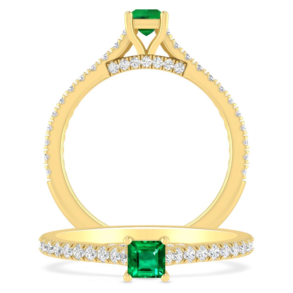 Yellow Gold - Emerald