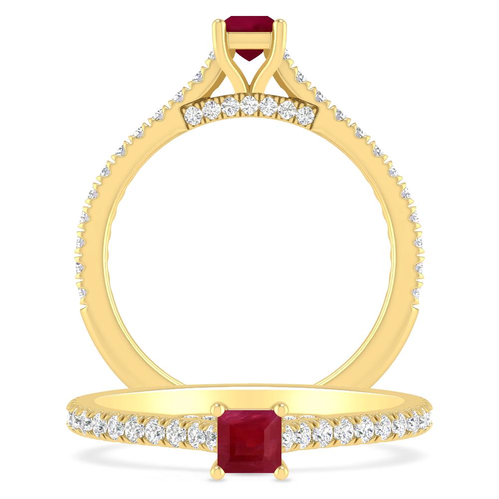 Yellow Gold - Ruby