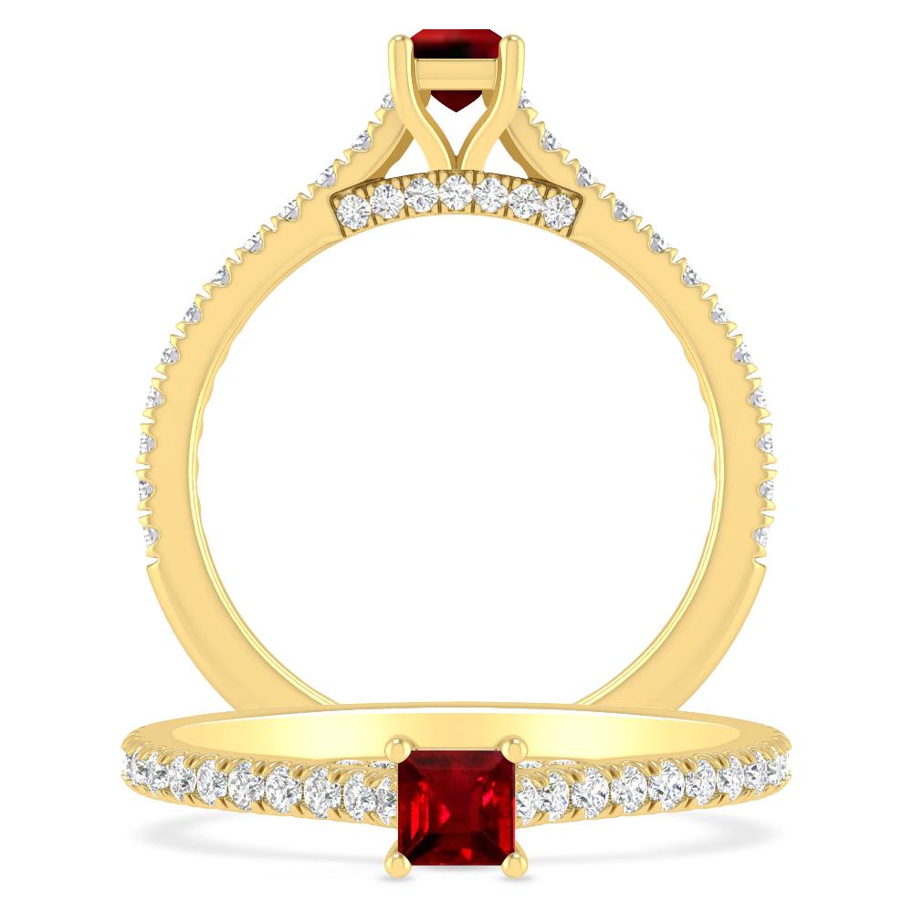 Yellow Gold - Ruby