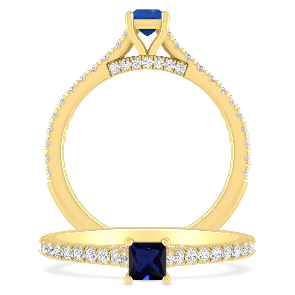 Yellow Gold - Sapphire