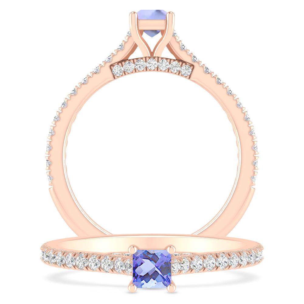 Rose Gold - Tanzanite