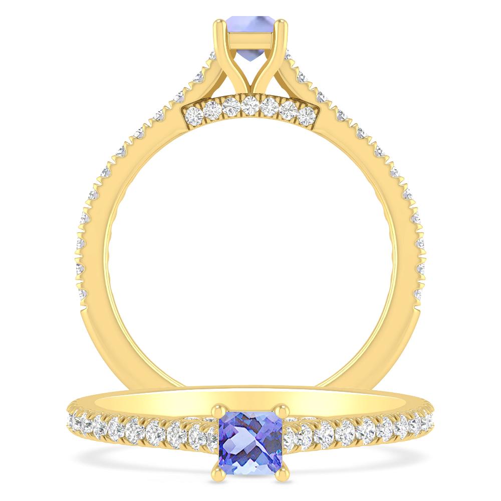 Yellow Gold - Tanzanite