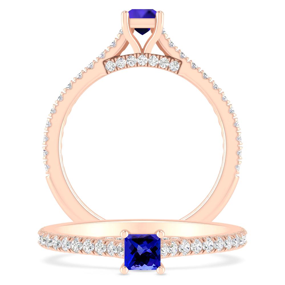 Rose Gold - Tanzanite