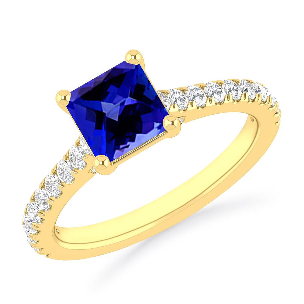 Yellow Gold - Tanzanite