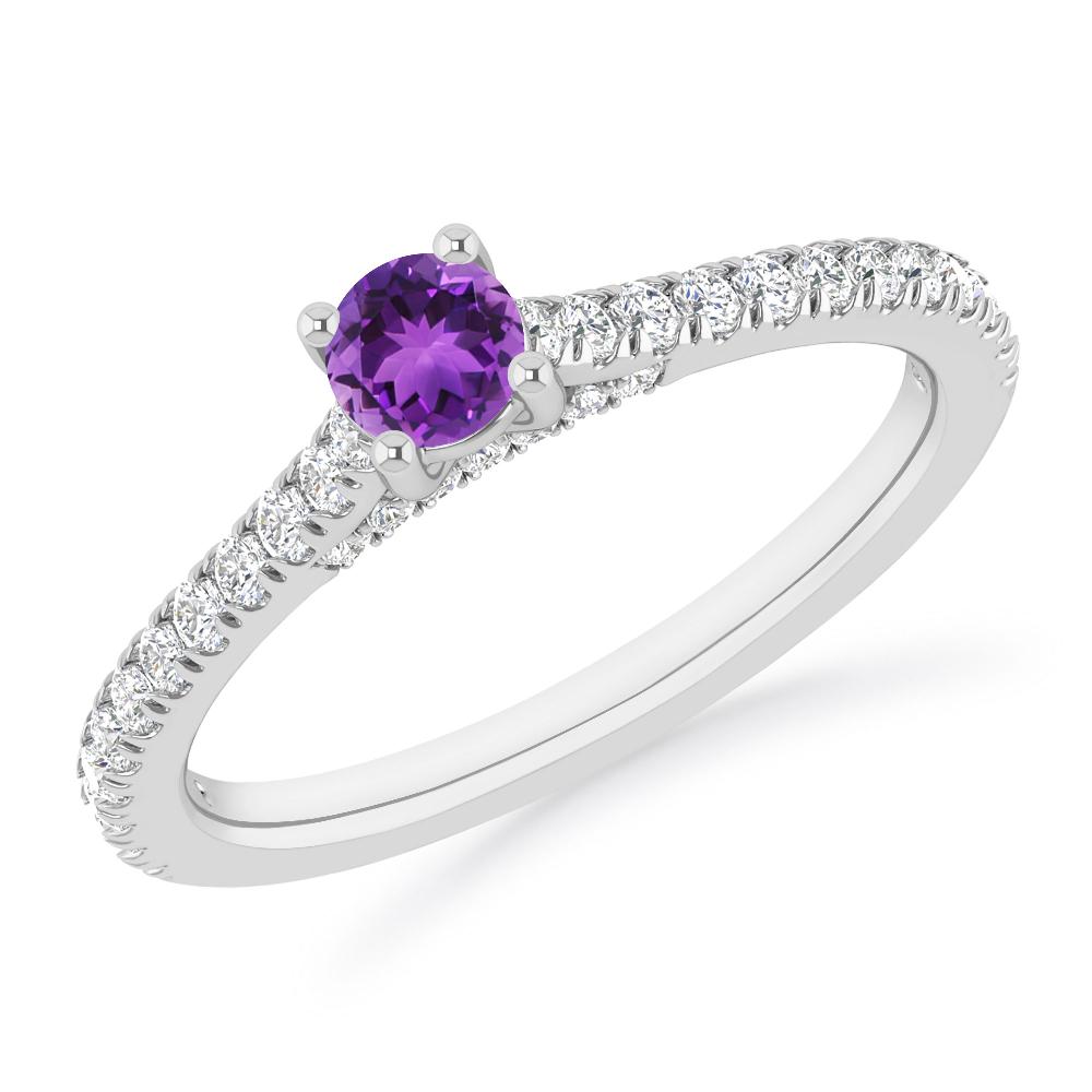 White Gold - Amethyst
