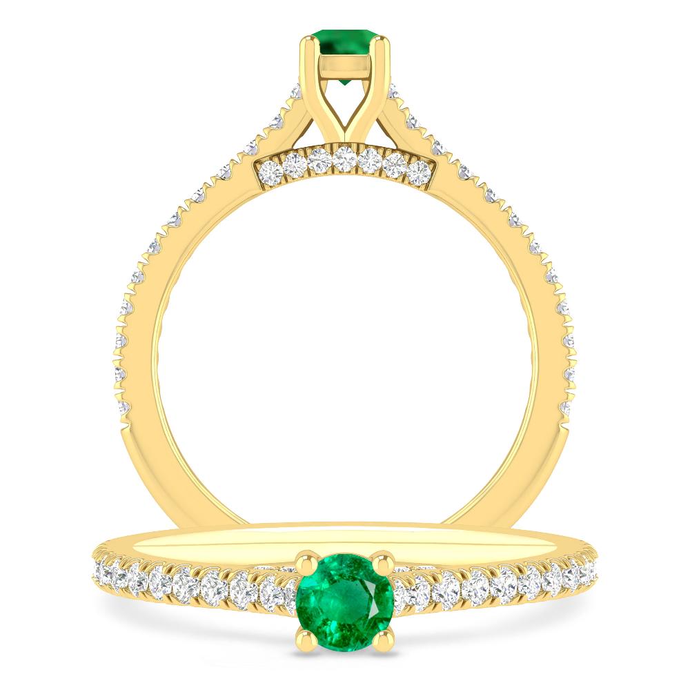 Yellow Gold - Emerald