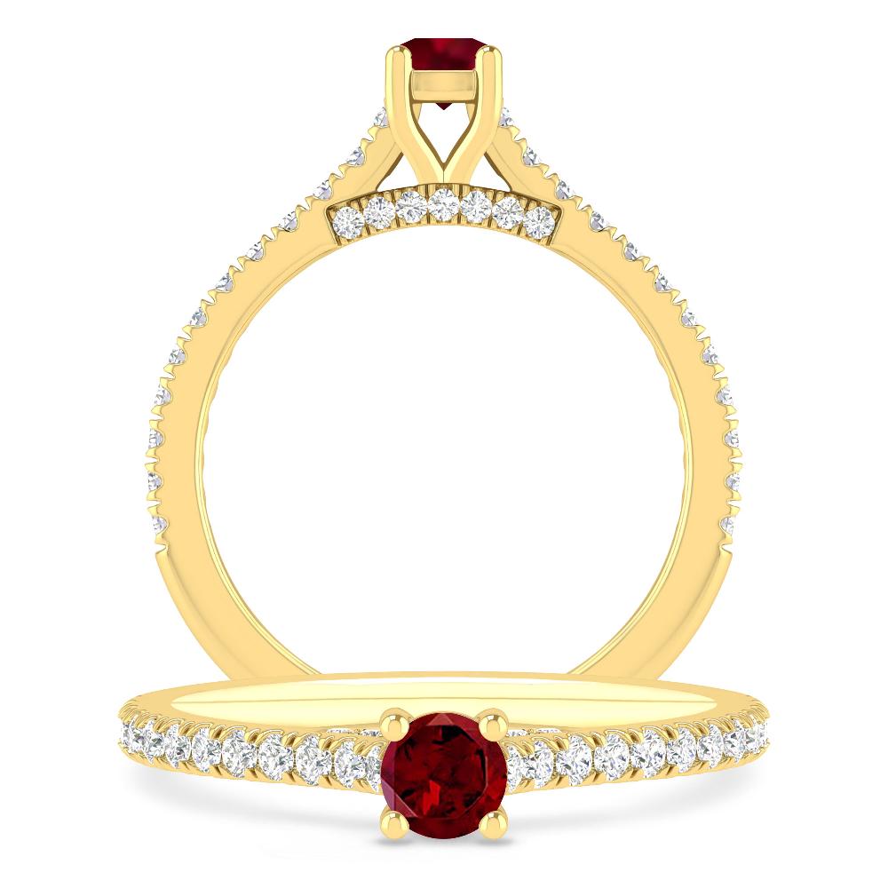 Yellow Gold - Garnet