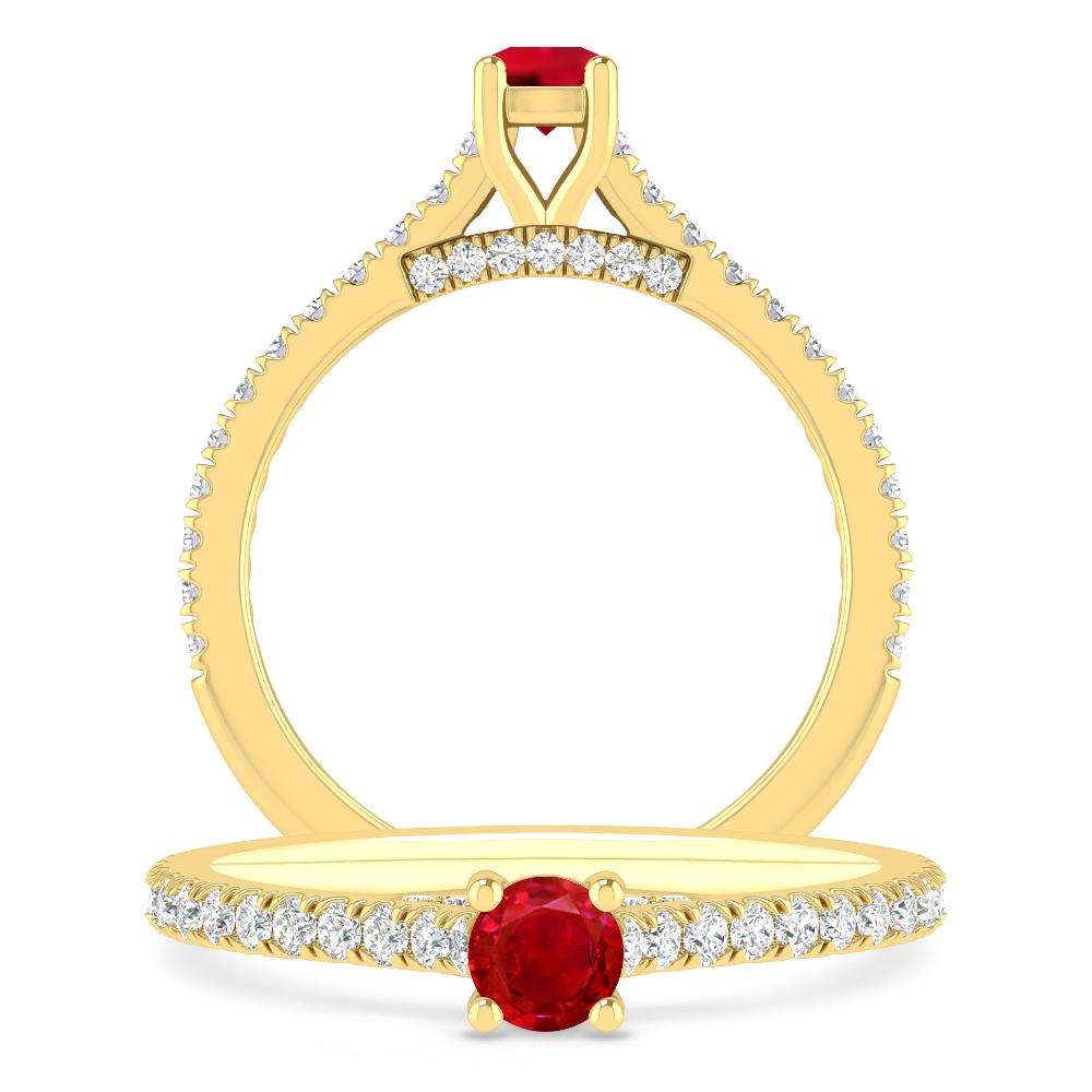Yellow Gold - Ruby