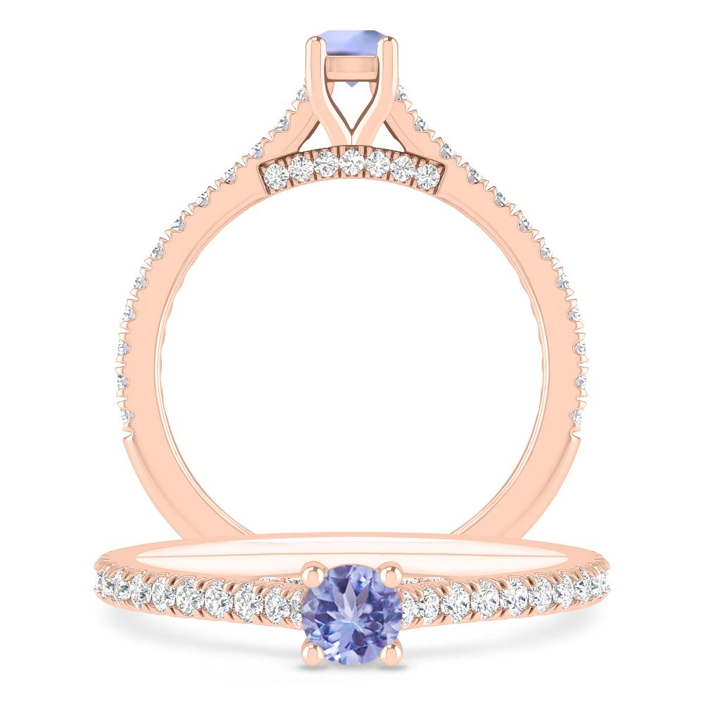 Rose Gold - Tanzanite