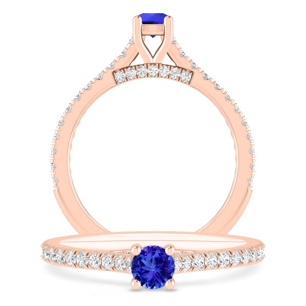 Rose Gold - Tanzanite