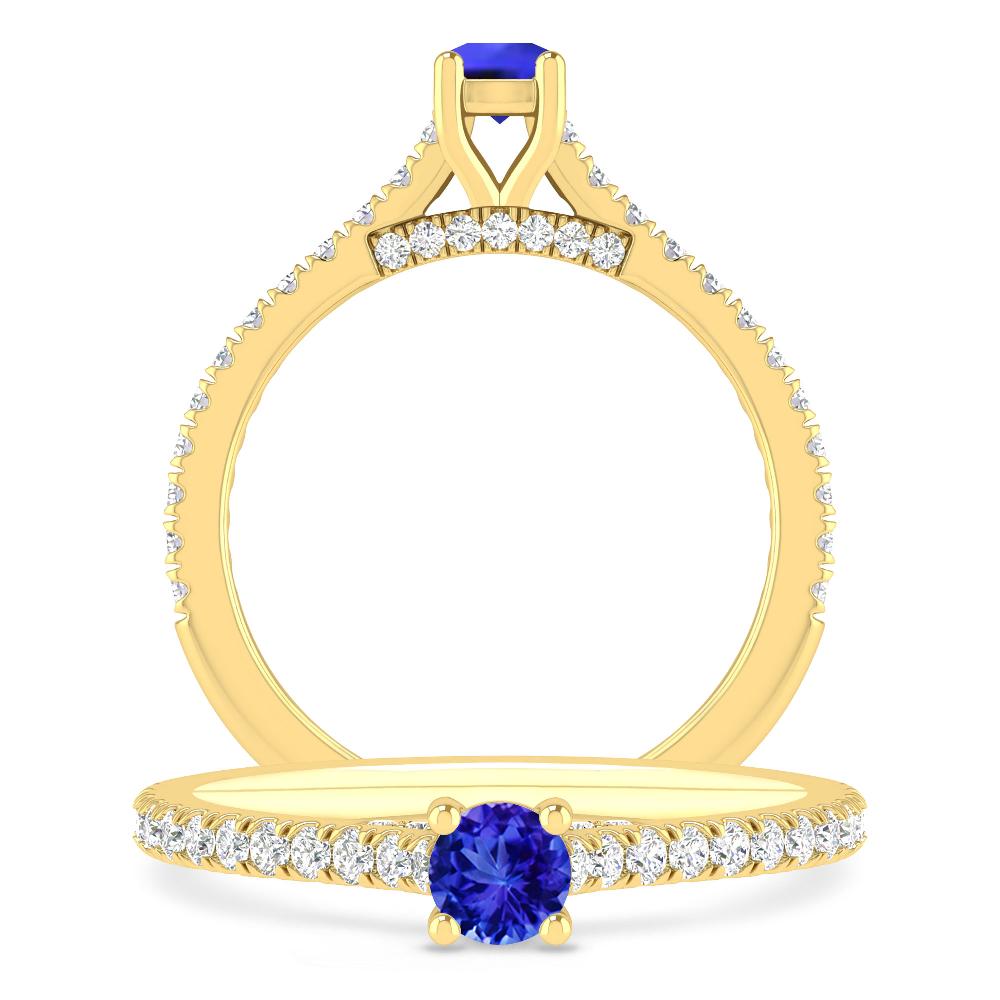 Yellow Gold - Tanzanite