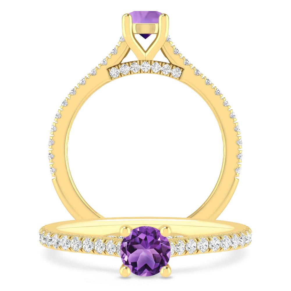 Yellow Gold - Amethyst