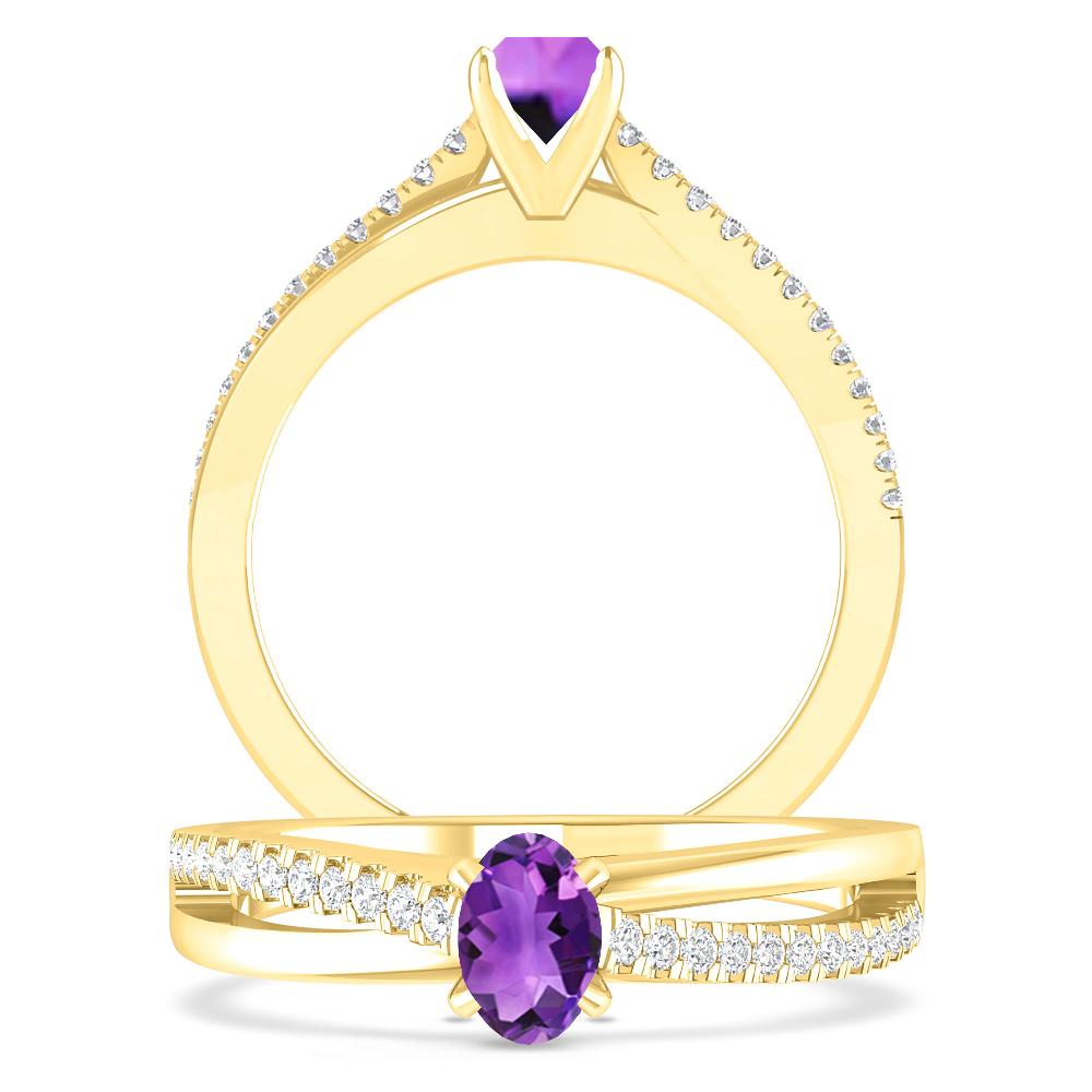 Yellow Gold - Amethyst