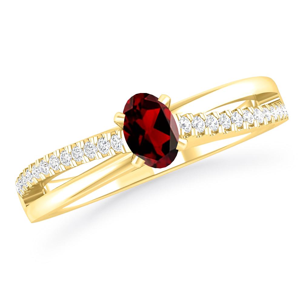 Yellow Gold - Garnet