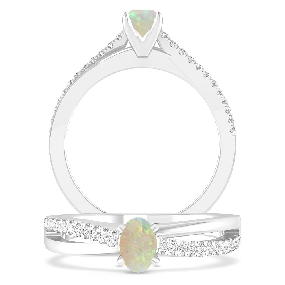 White Gold - Opal