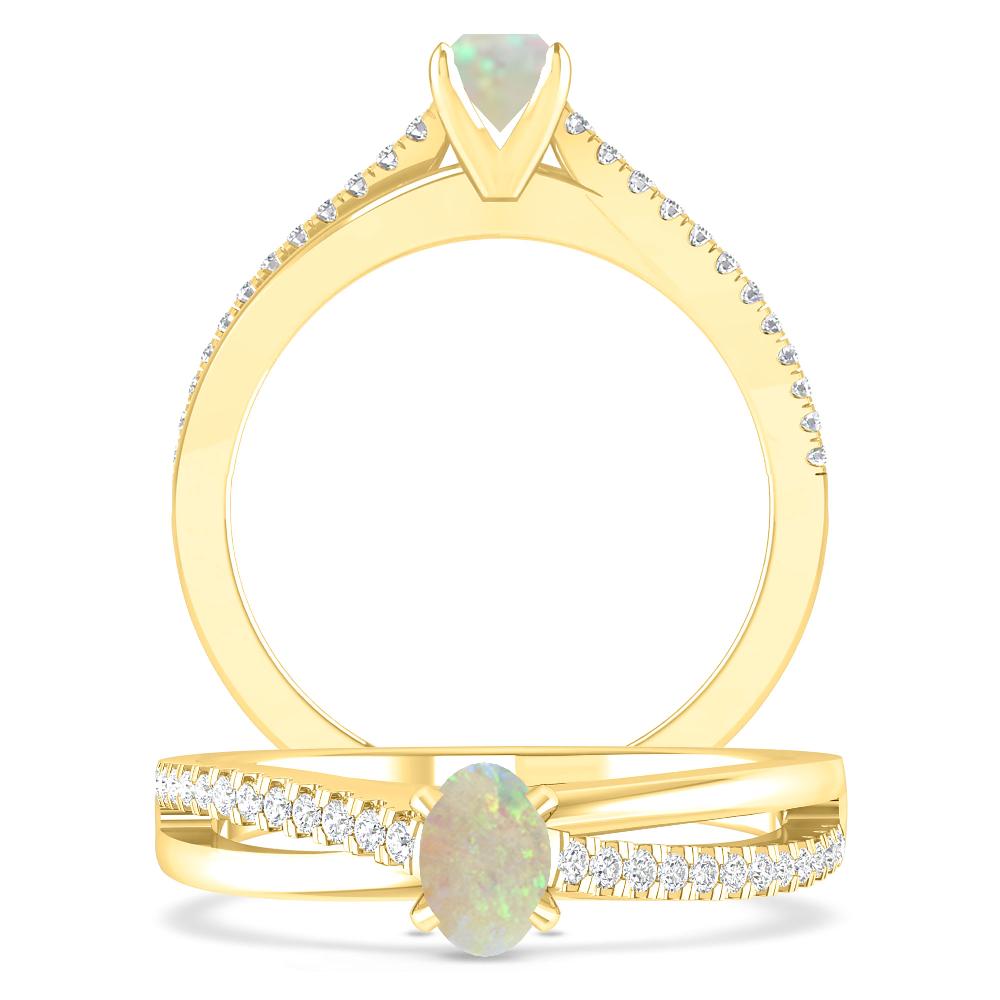 Yellow Gold - Opal