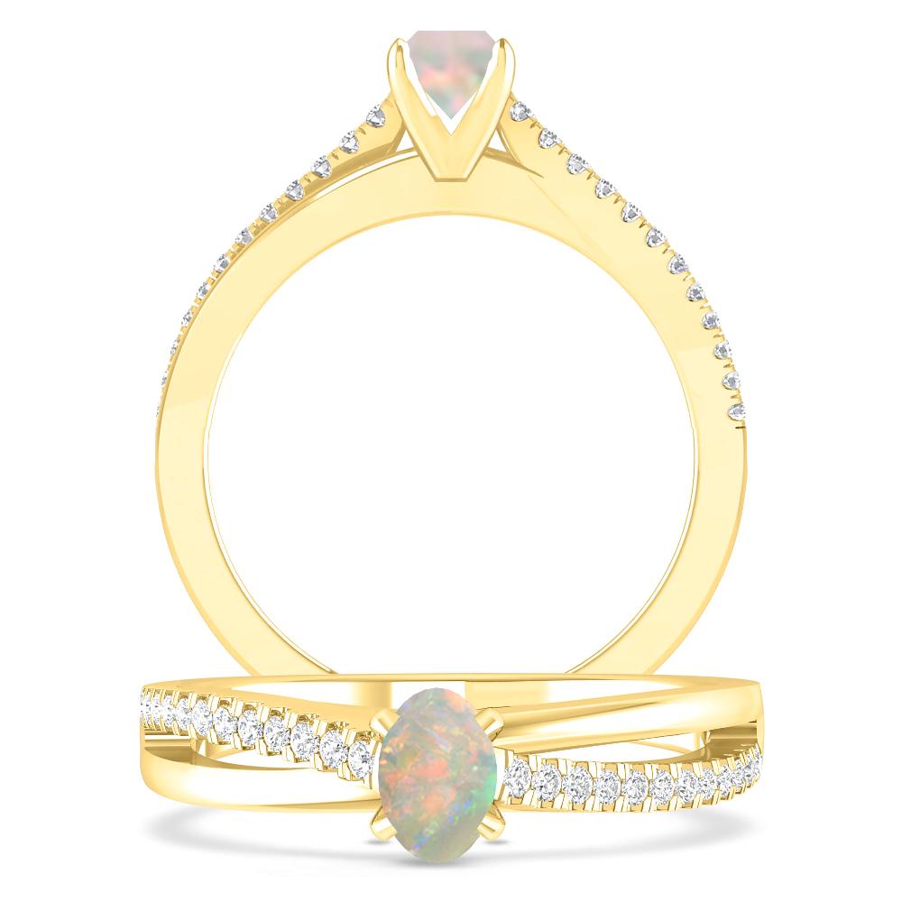 Yellow Gold - Opal